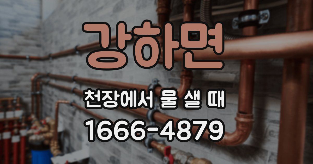 강하면 천장에서 물 샐 때