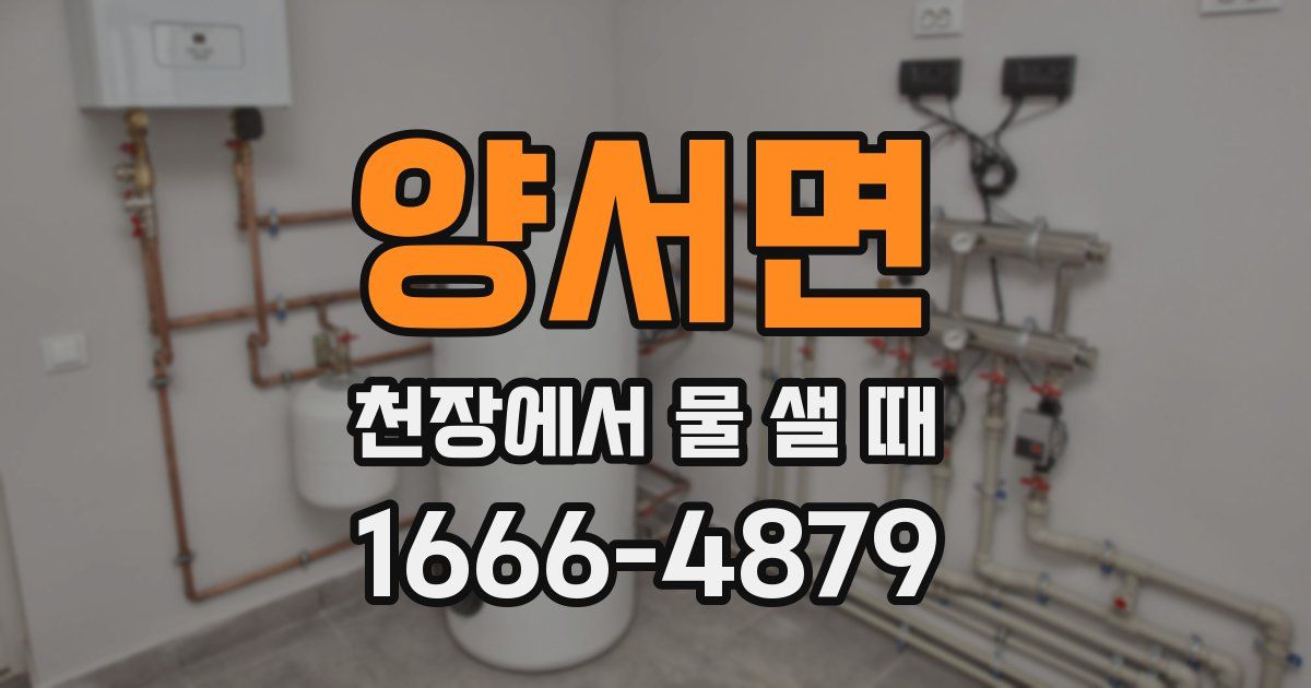 양서면 천장에서 물 샐 때