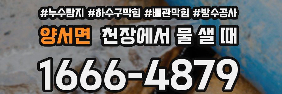 양서면 천장에서 물 샐 때