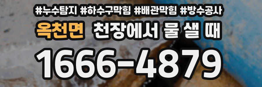 옥천면 천장에서 물 샐 때