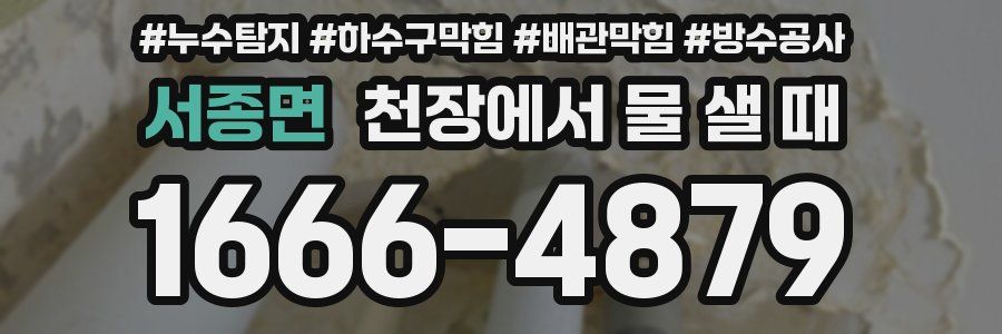 서종면 천장에서 물 샐 때