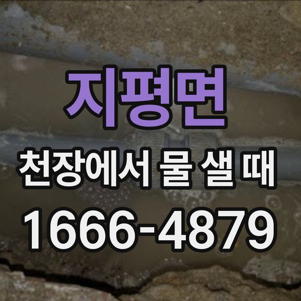 지평면 천장에서 물 샐 때