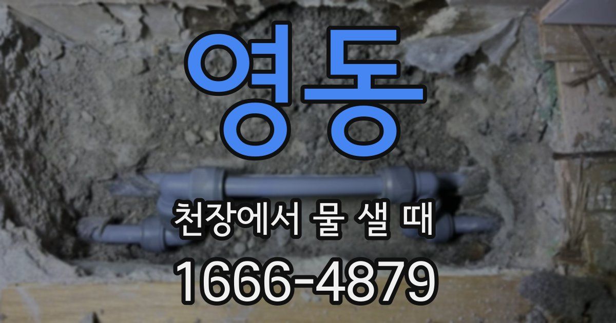 영동 천장에서 물 샐 때