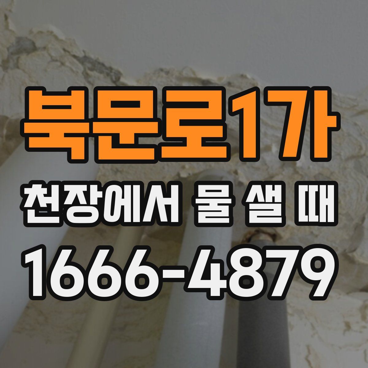 북문로1가 천장에서 물 샐 때