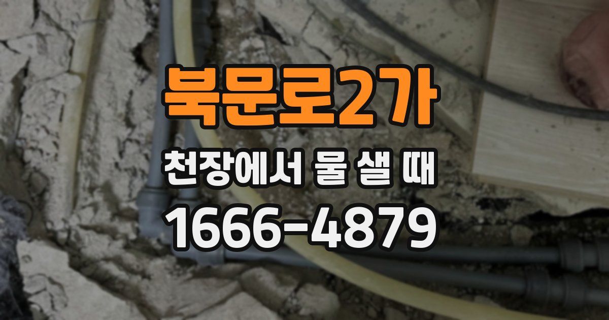 북문로2가 천장에서 물 샐 때