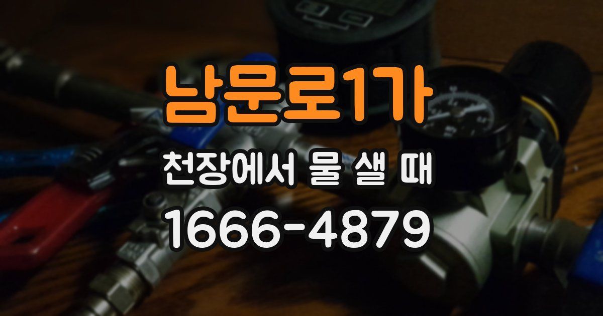 남문로1가 천장에서 물 샐 때