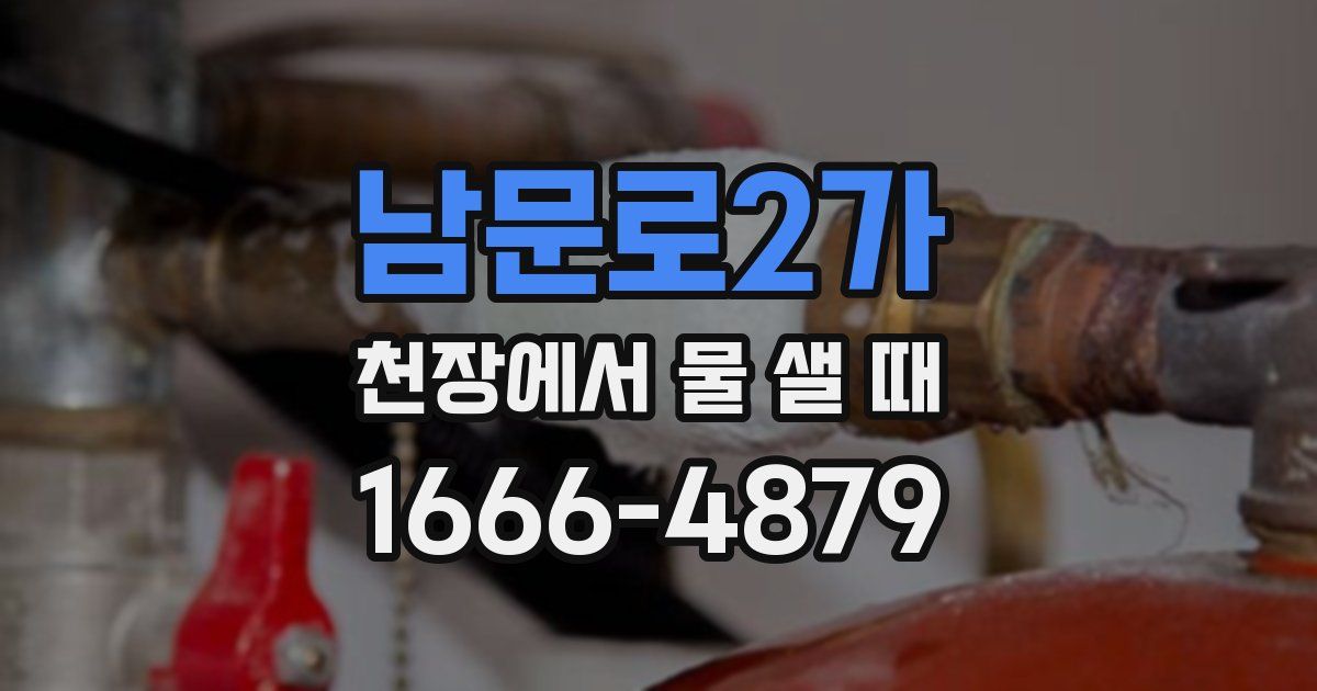 남문로2가 천장에서 물 샐 때
