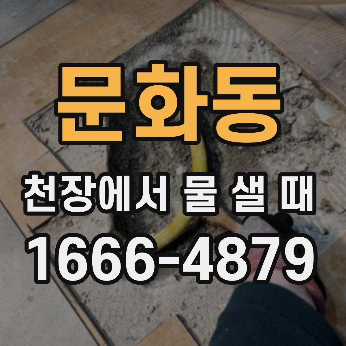 문화동 천장에서 물 샐 때