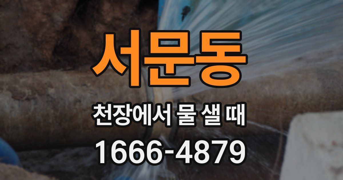 서문동 천장에서 물 샐 때