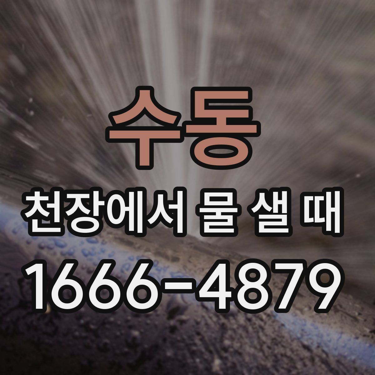 수동 천장에서 물 샐 때