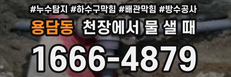 용담동 천장에서 물 샐 때