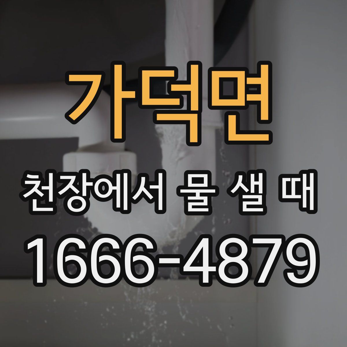 가덕면 천장에서 물 샐 때