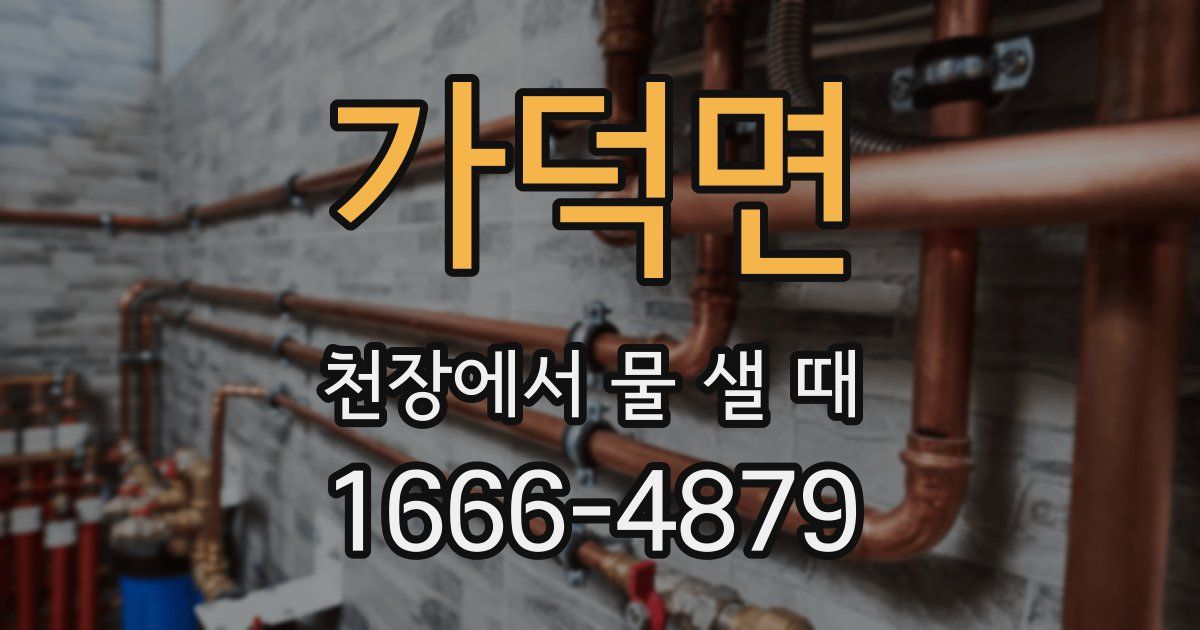 가덕면 천장에서 물 샐 때