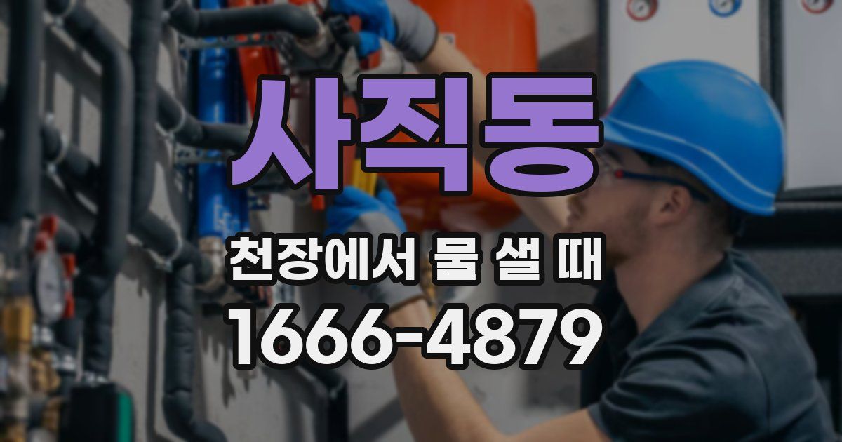 사직동 천장에서 물 샐 때