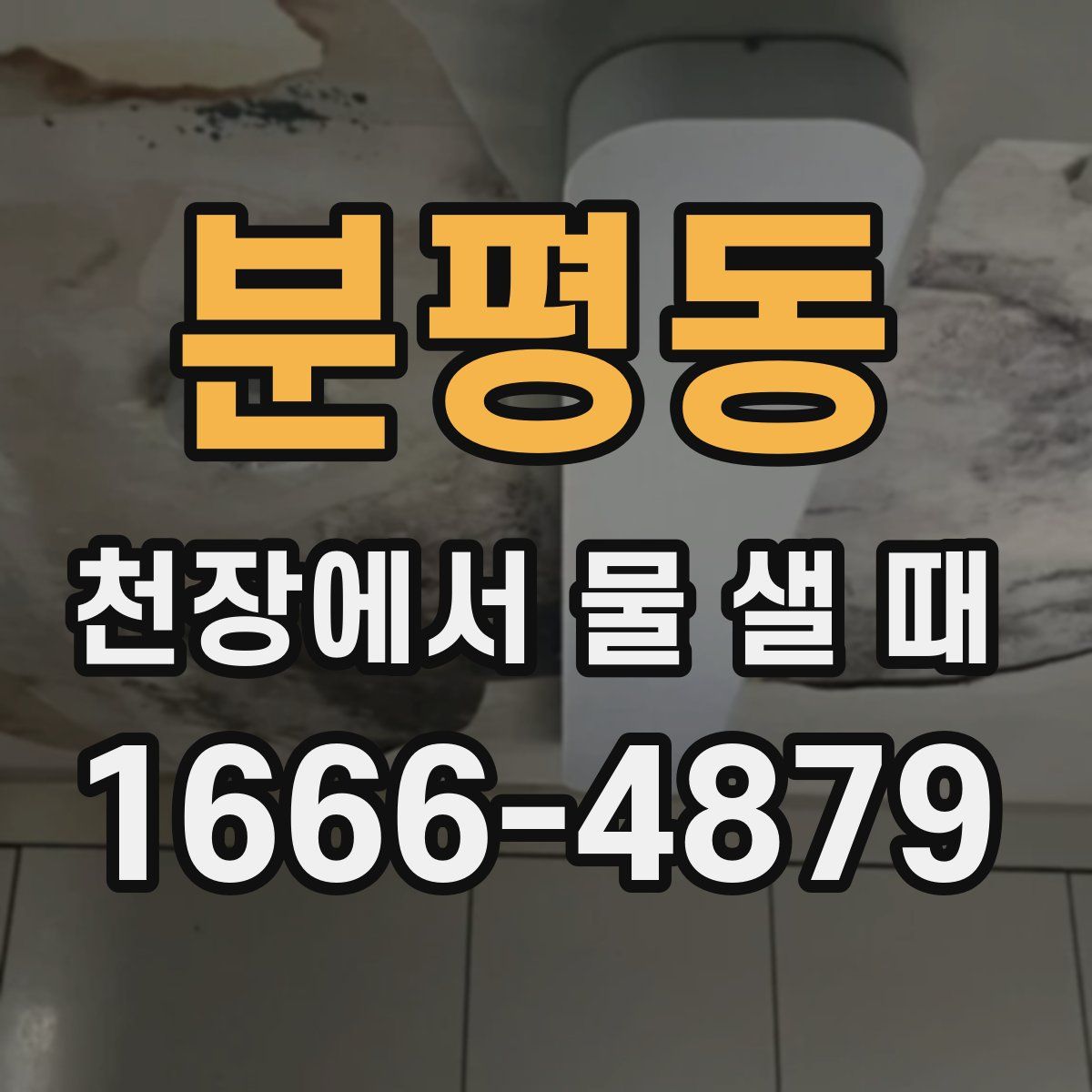 분평동 천장에서 물 샐 때