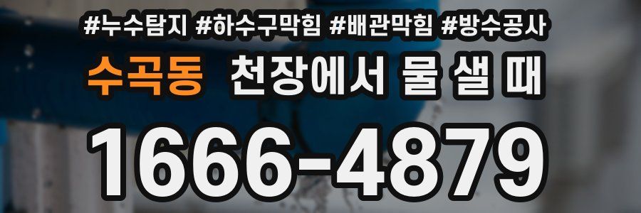 수곡동 천장에서 물 샐 때