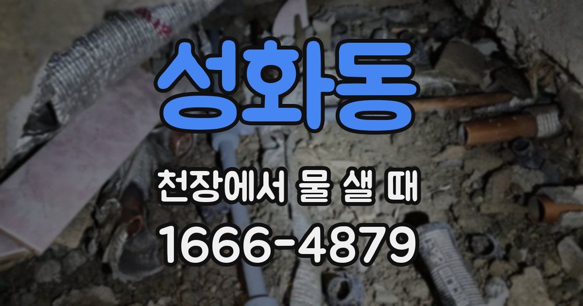 성화동 천장에서 물 샐 때