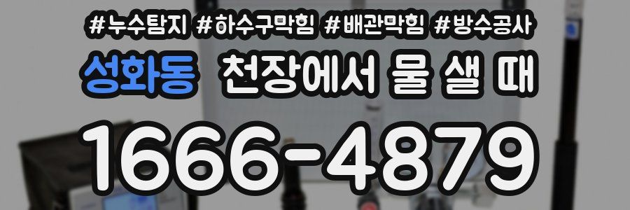 성화동 천장에서 물 샐 때