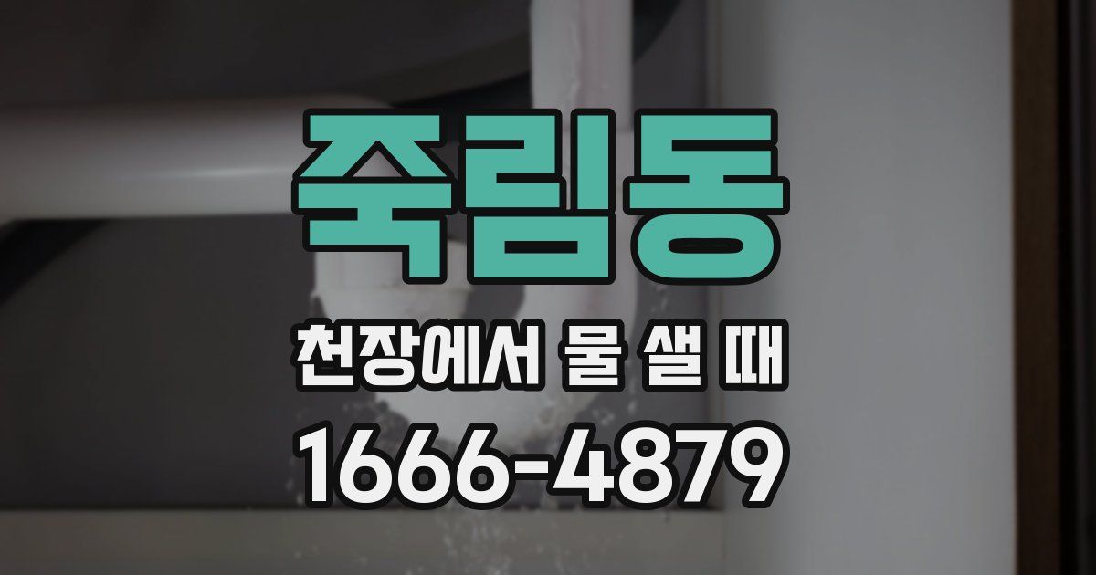 죽림동 천장에서 물 샐 때