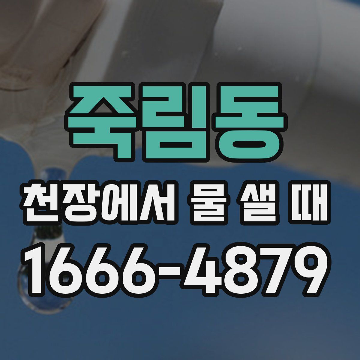 죽림동 천장에서 물 샐 때