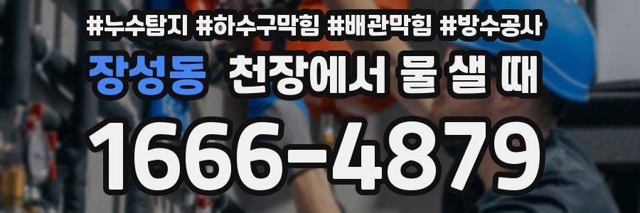 장성동 천장에서 물 샐 때