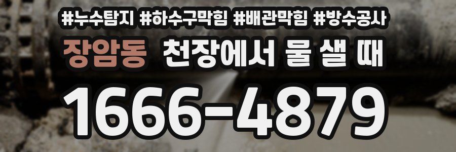 장암동 천장에서 물 샐 때