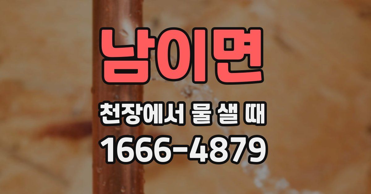남이면 천장에서 물 샐 때
