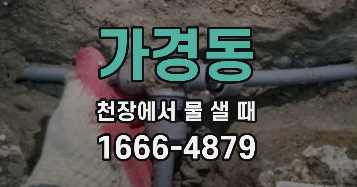 가경동 천장에서 물 샐 때