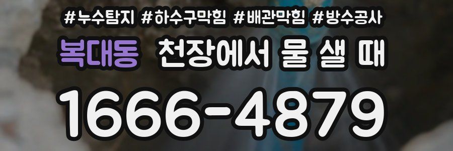 복대동 천장에서 물 샐 때