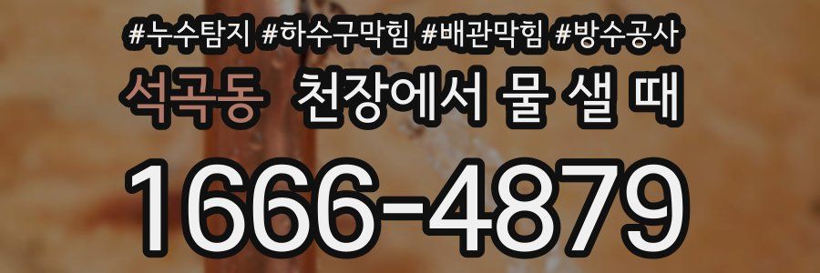 석곡동 천장에서 물 샐 때