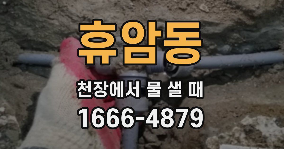휴암동 천장에서 물 샐 때