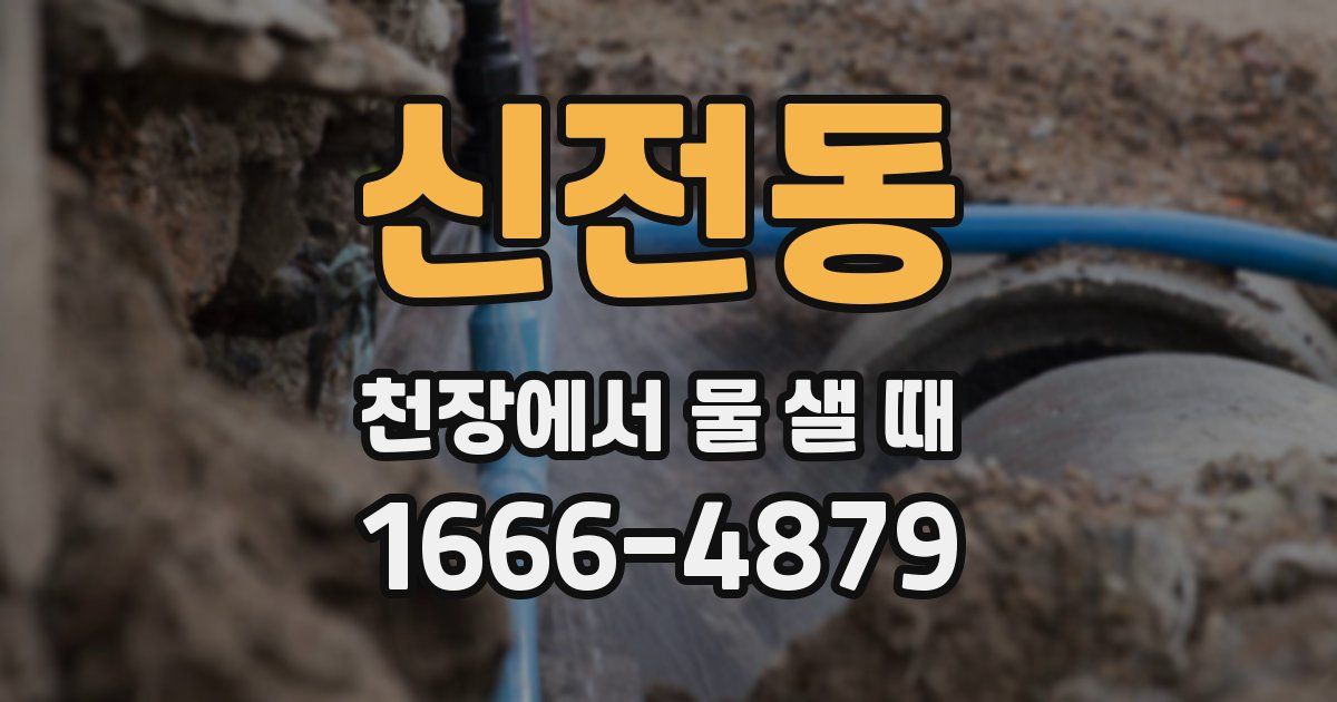 신전동 천장에서 물 샐 때