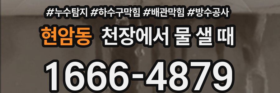 현암동 천장에서 물 샐 때
