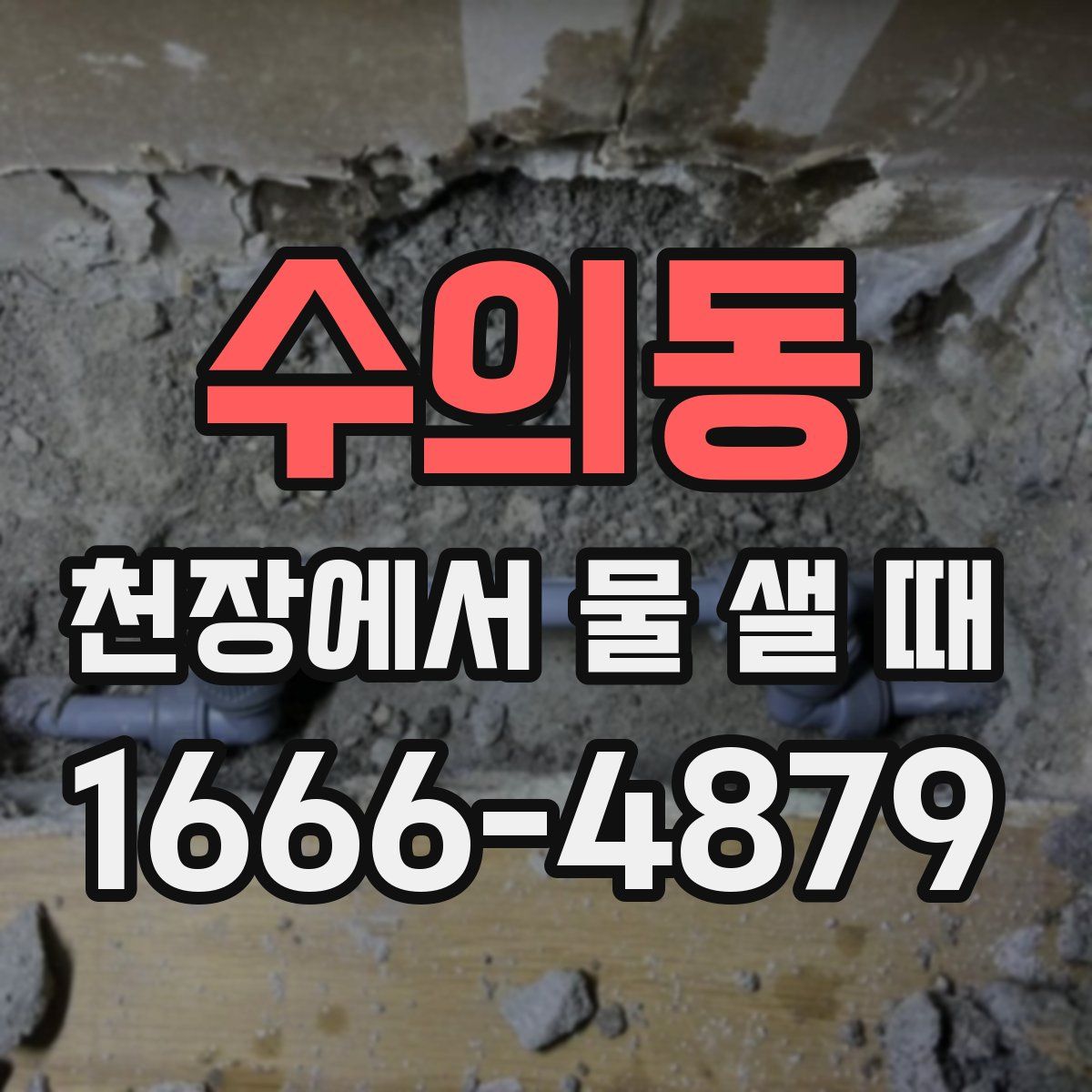 수의동 천장에서 물 샐 때