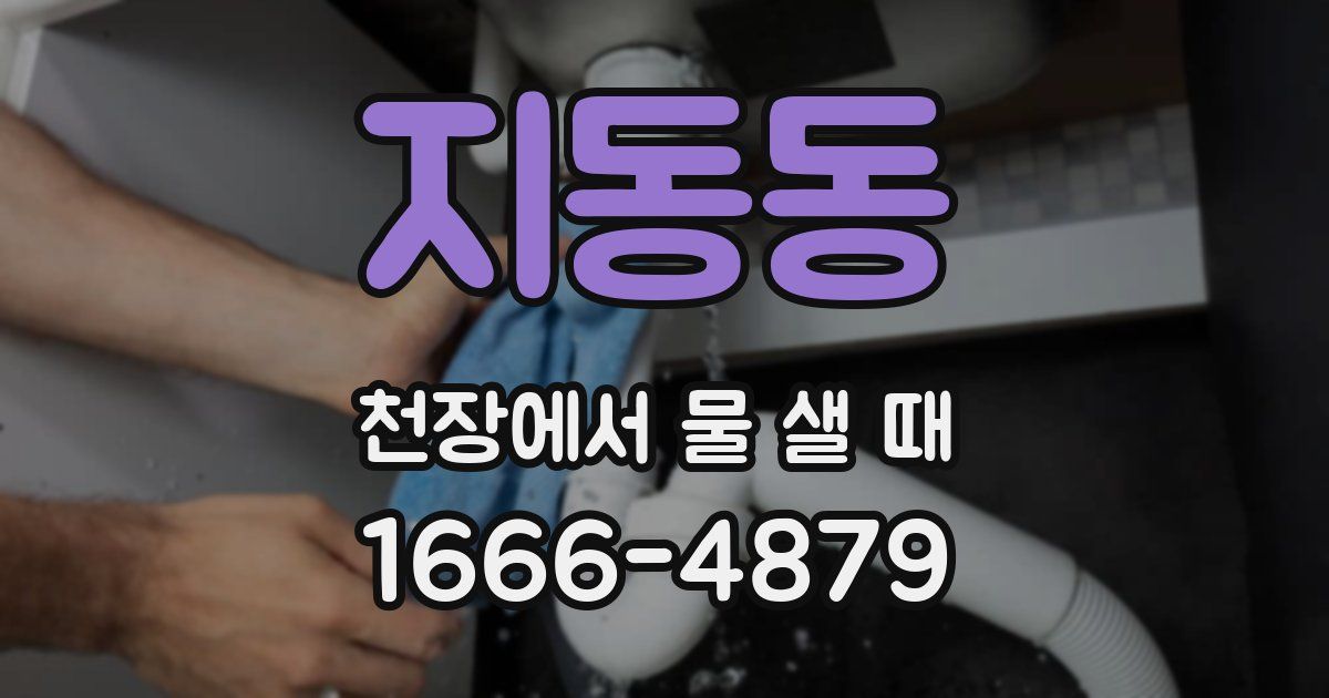지동동 천장에서 물 샐 때