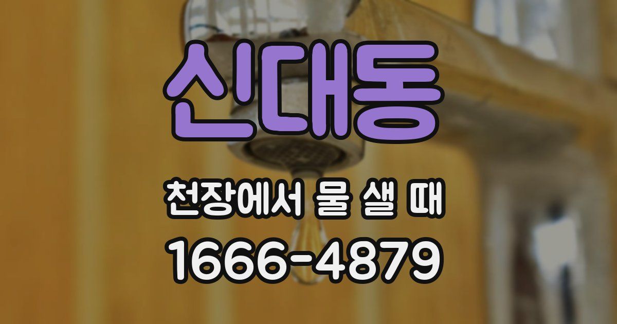 신대동 천장에서 물 샐 때