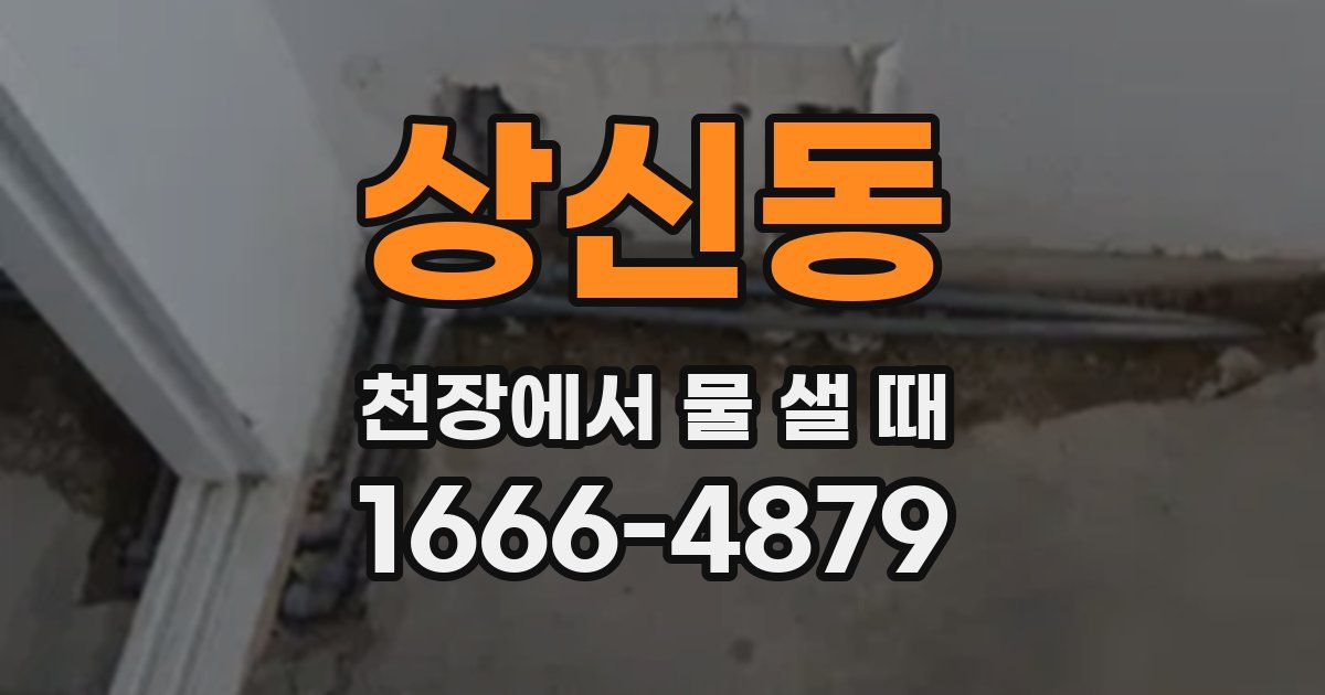 상신동 천장에서 물 샐 때