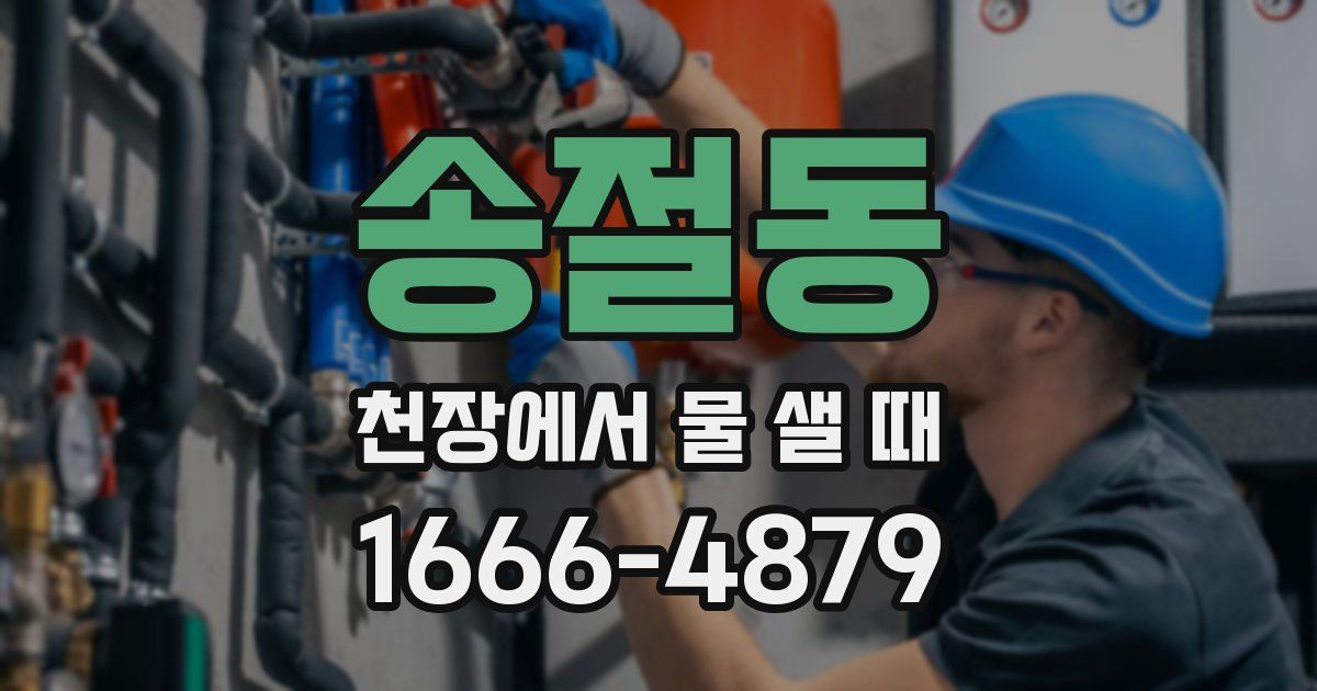 송절동 천장에서 물 샐 때