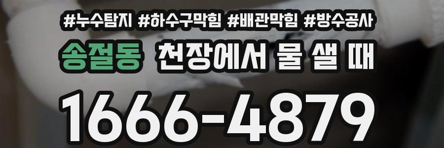 송절동 천장에서 물 샐 때