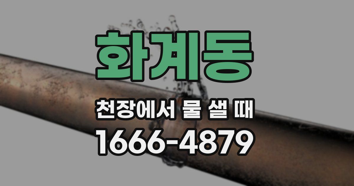 화계동 천장에서 물 샐 때
