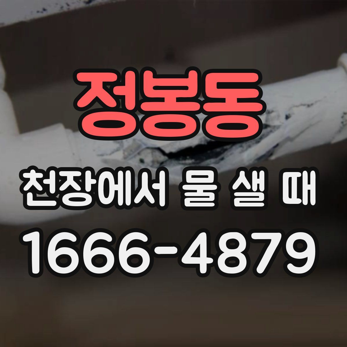 정봉동 천장에서 물 샐 때