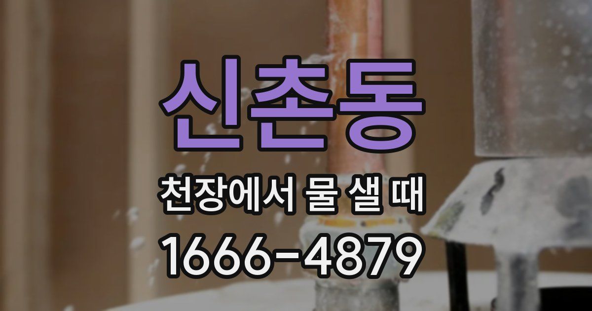 신촌동 천장에서 물 샐 때