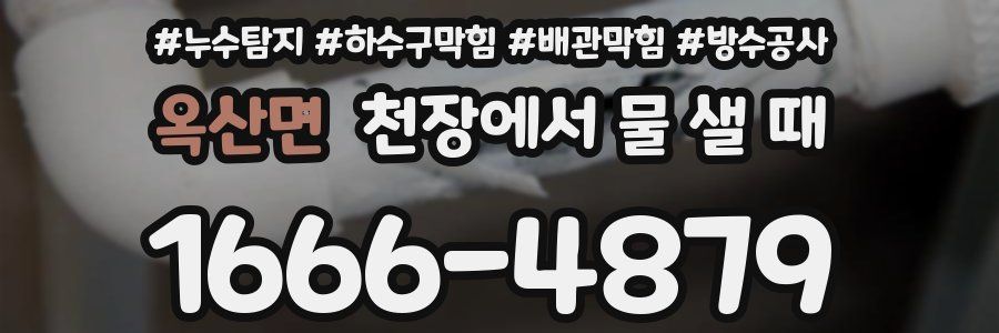 옥산면 천장에서 물 샐 때