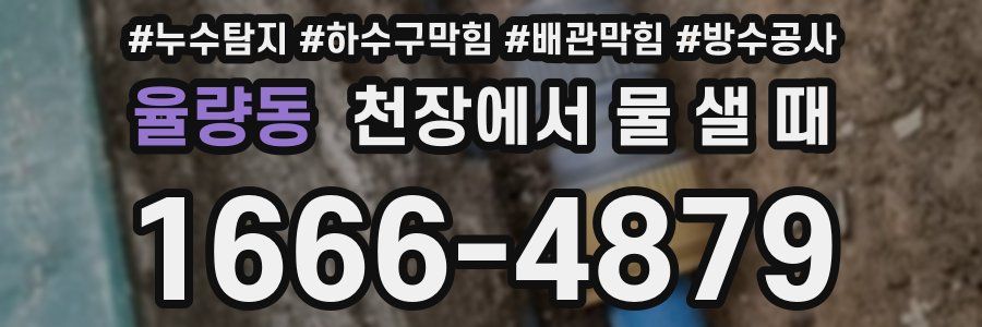 율량동 천장에서 물 샐 때