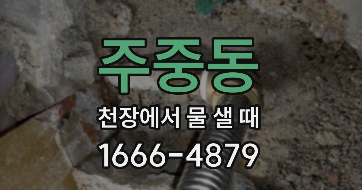 주중동 천장에서 물 샐 때