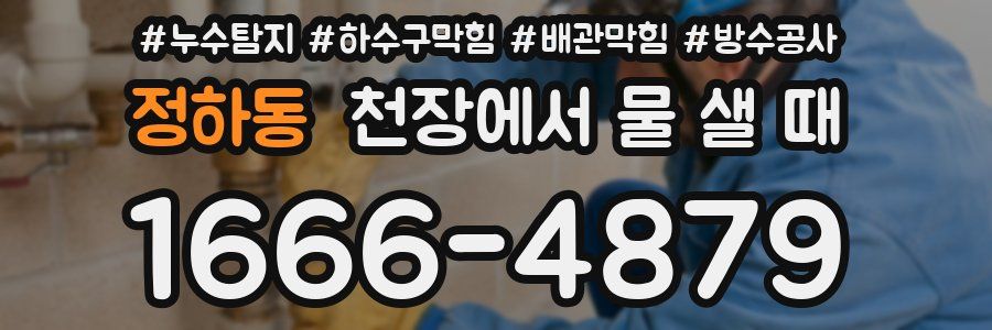 정하동 천장에서 물 샐 때
