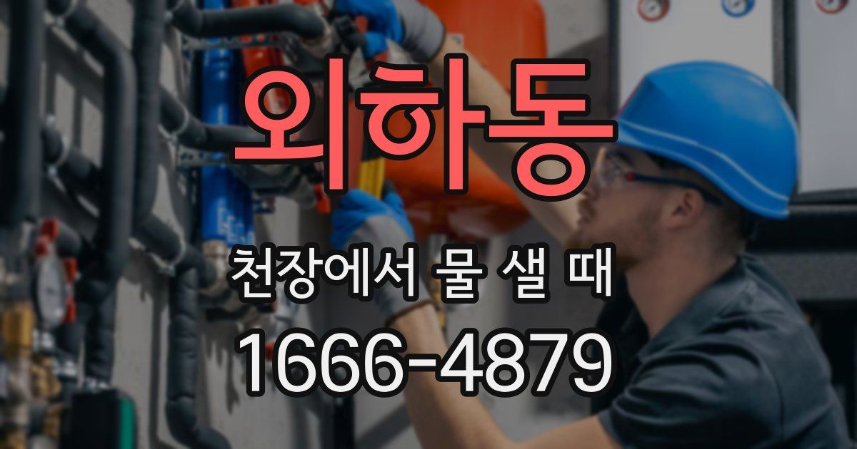 외하동 천장에서 물 샐 때
