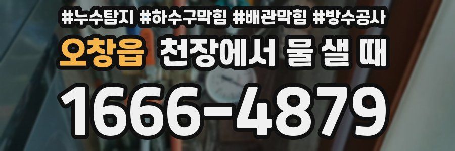 오창읍 천장에서 물 샐 때