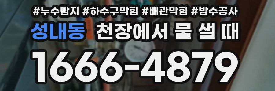 성내동 천장에서 물 샐 때