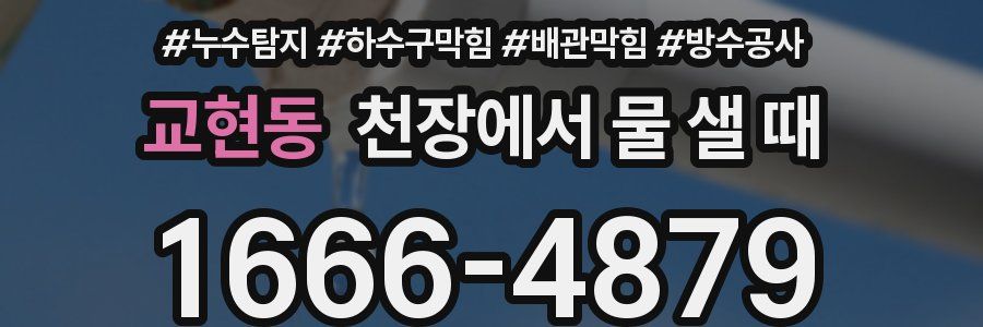 교현동 천장에서 물 샐 때